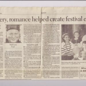 Story published in the Edmonton Journal 2002